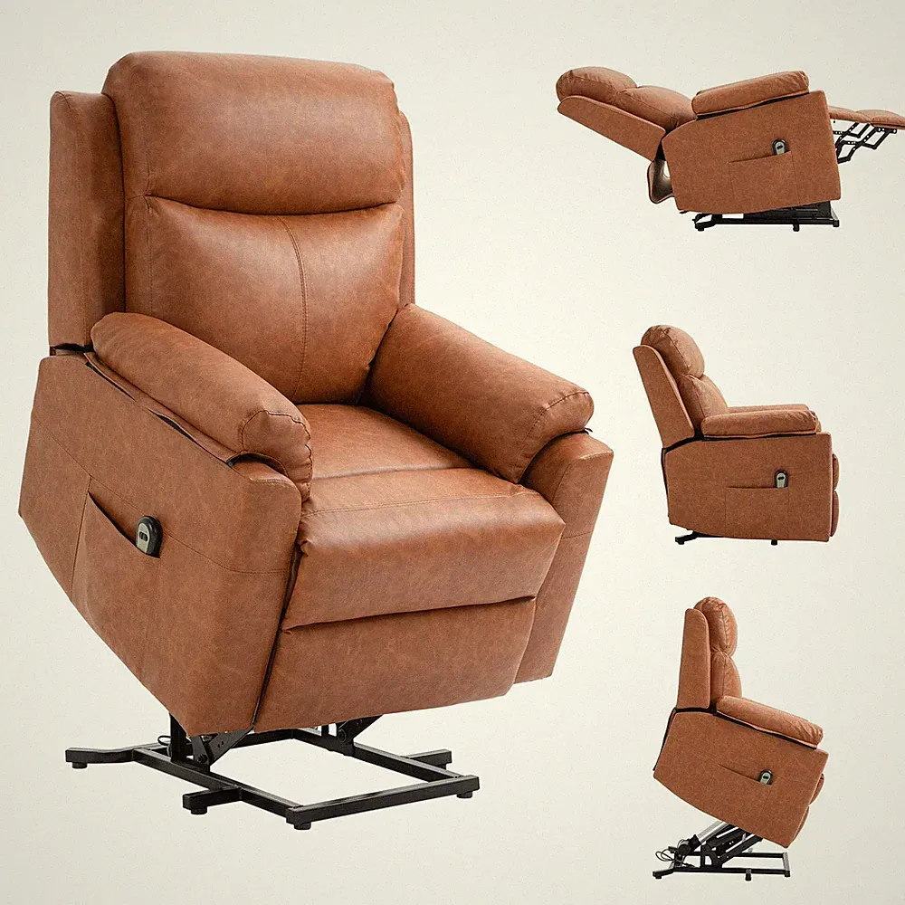 Electric Riser Recliner Chair, Power Lift Armchair for the Elderly with Faux Lea