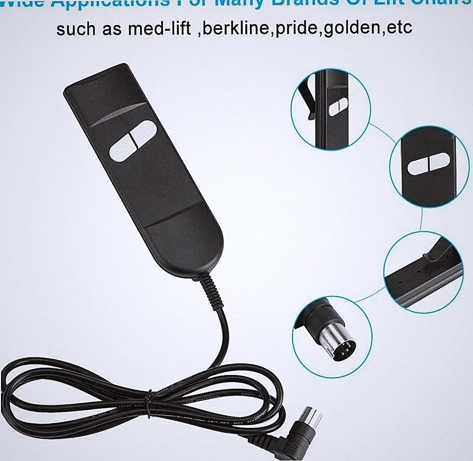 Limoss okin Lift Chair Recliner Parts 2 Button 5 pin Universal hand controller