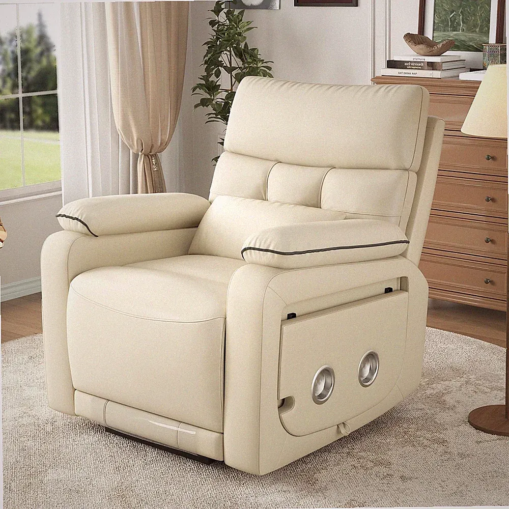 Power Lift Recliner Chair for Elderly, Faux Leather Dual Motor Power Recline Cha