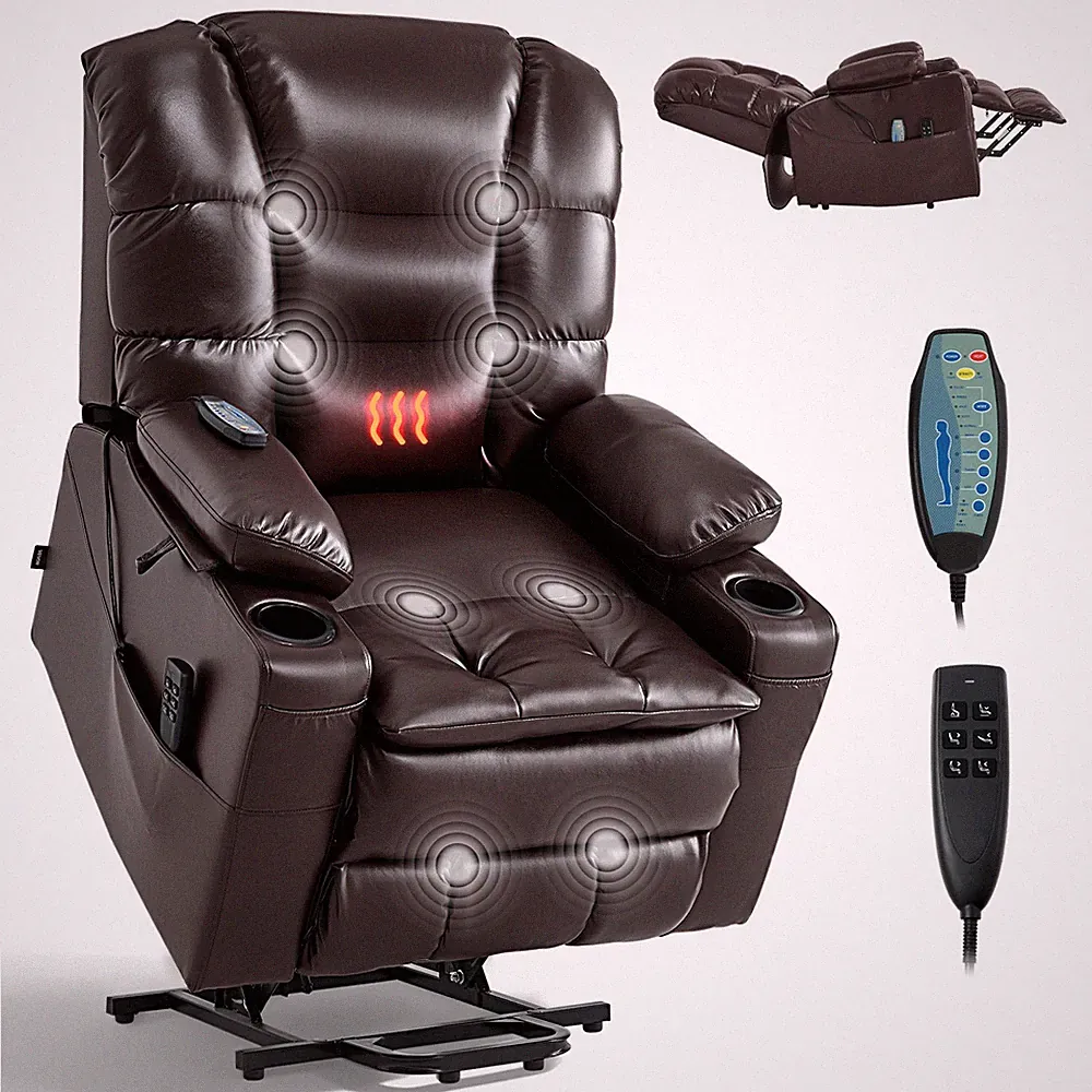 VEVOR Power Lift Recliner Chair Lift Chair with Heat and Massage Triple-Motor